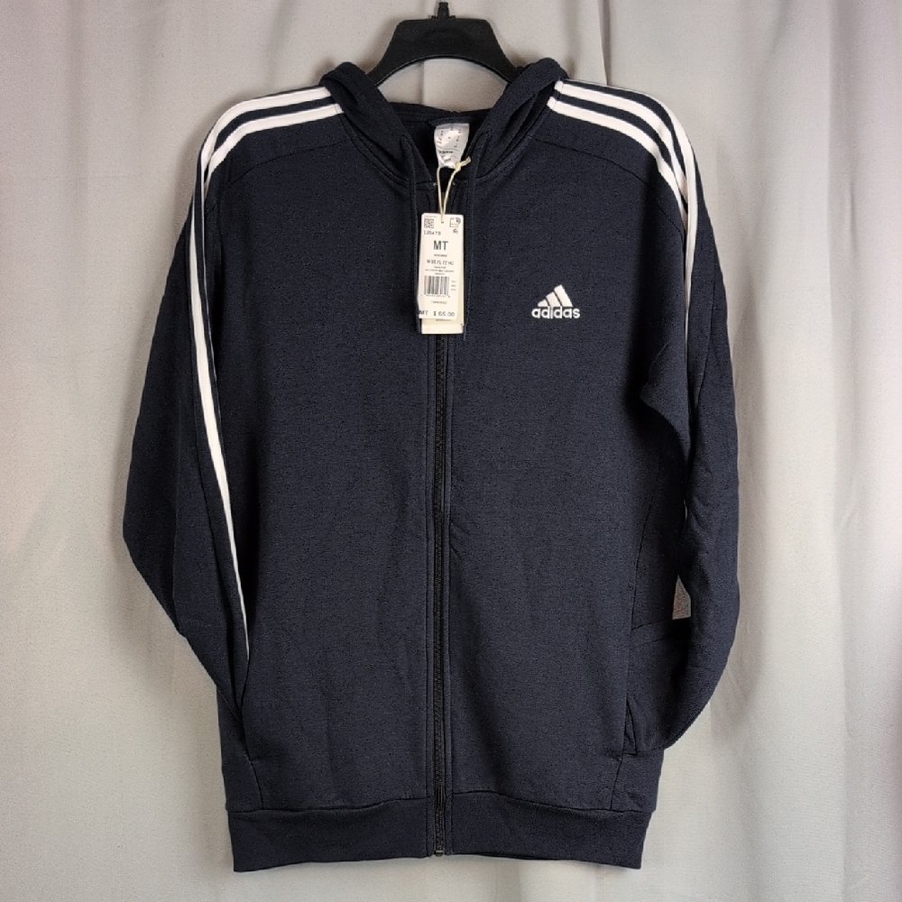 Adidas Navy Blue Zip Up Sweater‎